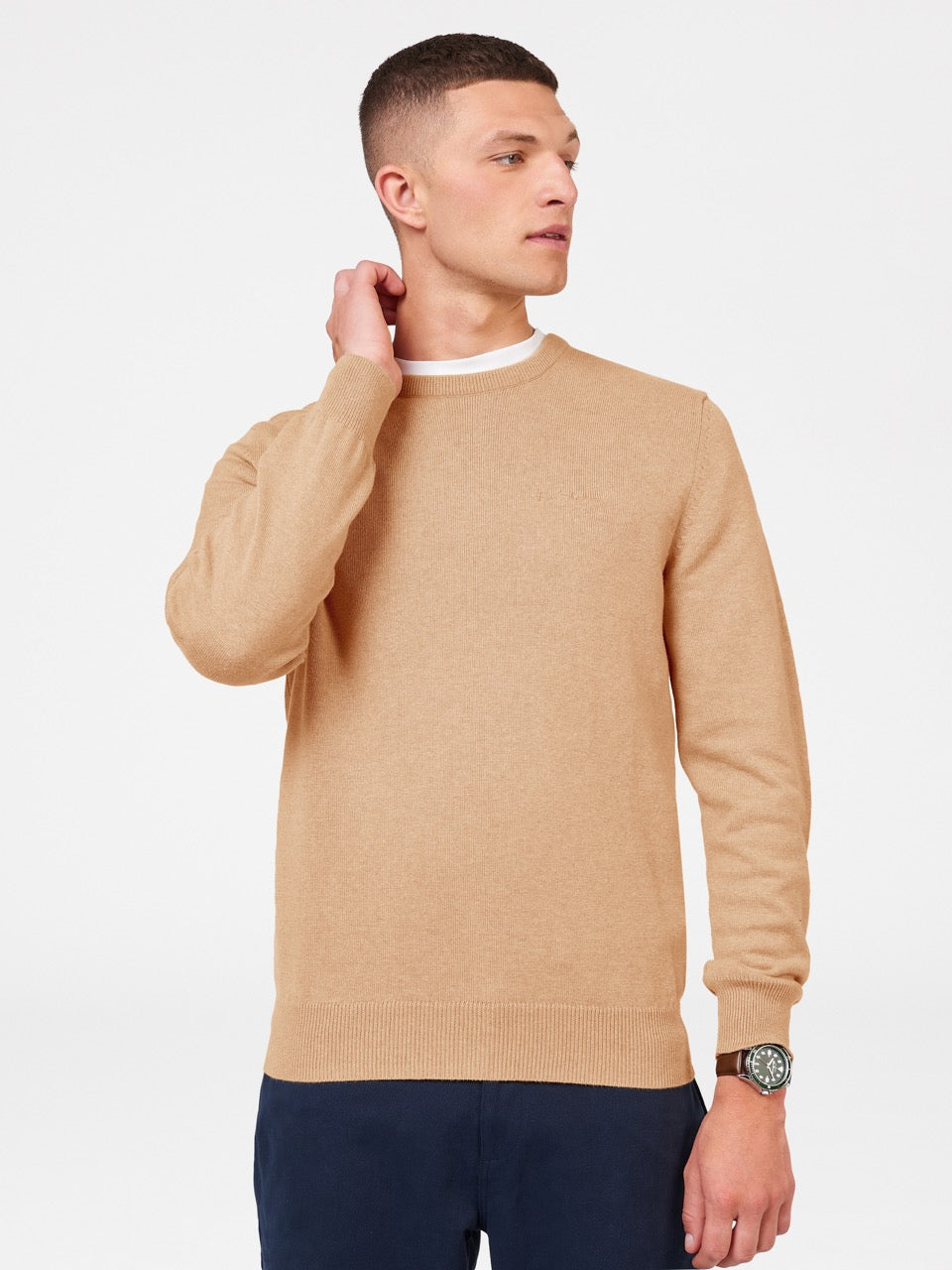 Knitwear Ben Sherman Signature Crewneck Grise | JZW-12080363